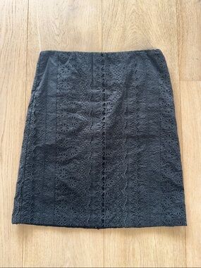Cynthia Rowley Black Eyelet Skirt, 100%! Fully lined!